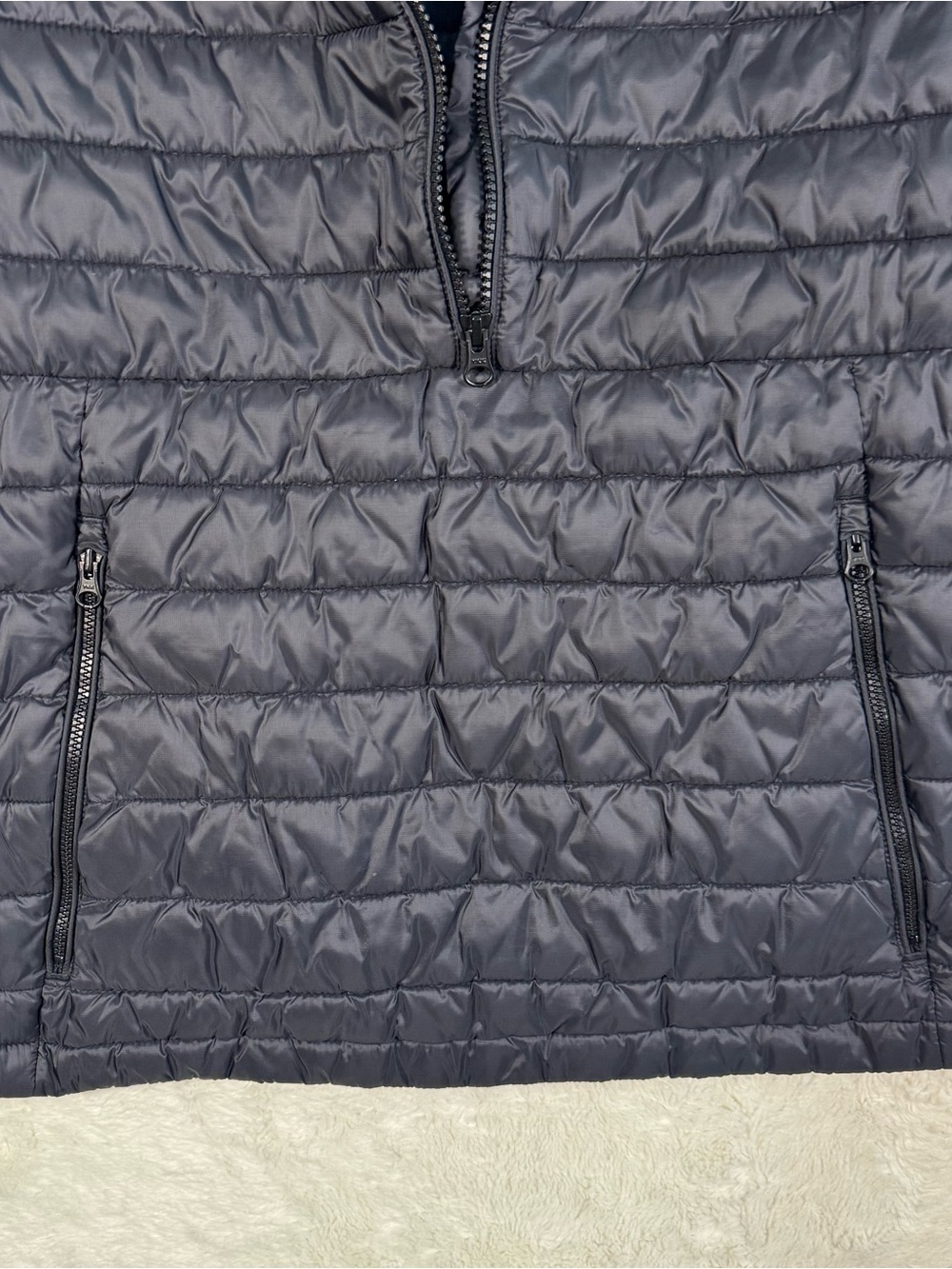 Everlane ReNew Half Zip Puffer Jacket Women’s Medium Black Lightweight Outdoor - Picture 3 of 9